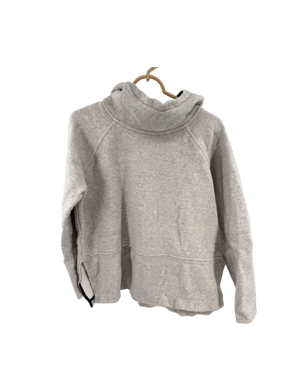 rag & bone Women's Hooded Sweatshirt Heathered cream M cropped cowl neck neutral